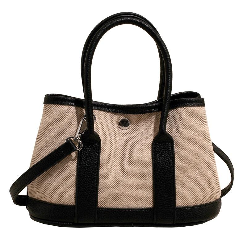 Korean Version Niche Design Handbag Simple Commuter Shoulder Bag Women's 2025 Summer Trendy New Canvas Messenger Bag