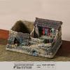 Retro Farmhouse Courtyard Miniature: Nostalgic Desktop Bonsai Decor for Living Room