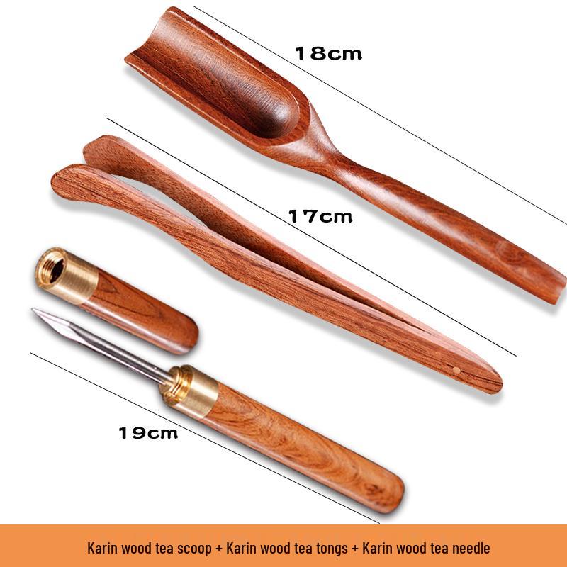 Solid Wood Tea Scoop for Gongfu Tea Ceremony - Small Tea Shovel Spoon for Serving and Dividing Tea.