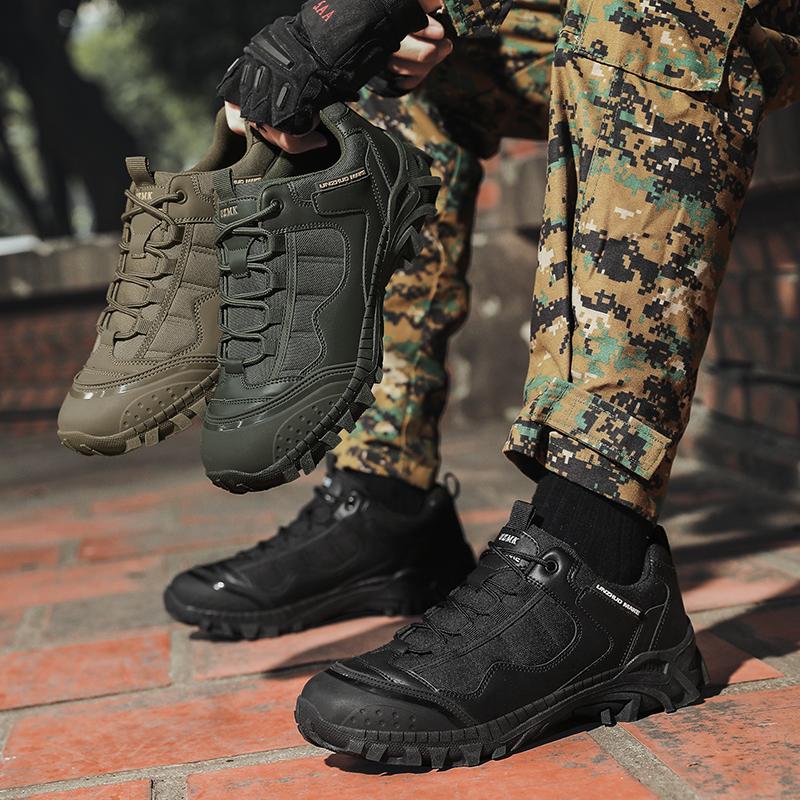 New Men's Tactical Boots Combat Anti-Slip Work Shoes Breathable Special Force Army Boots Male Military Motorcycle Shoe