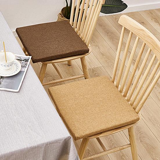 Chair Cushion Tie Fixed Breathable Cotton Linen Living Room Comfortable Seat Butt