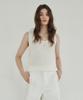 LOSSYROW U-Neck Soft Knit Sleeveless White