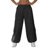 Women’s Loose Fit Wide Leg Cargo Pants with Multiple Pockets High Waist Button Closure Casual Trousers for Daily Wear