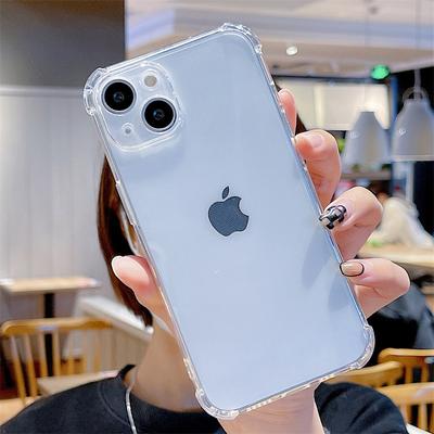 Für IPhone16 Schutzhülle Transparent Rundumschutz Weiche Schale 15promax Einfach Sturzsicher 14 für Apple 11 Handyhülle