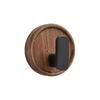 Self-adhesive Solid Wooden Hook Walnut Key Decorative Towel Holder Hook Door Hanger Wall Coat Rack Kitchen Bathroom Organizer