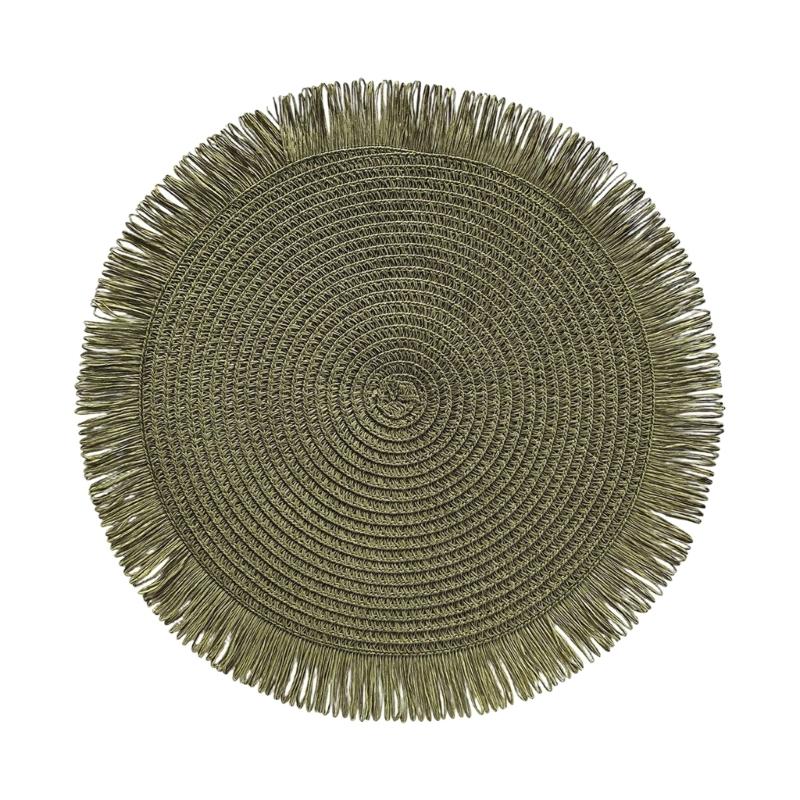 Safe Round Paper Placemat With Pattern For Indoor And Outdoor Use Round Place Mats