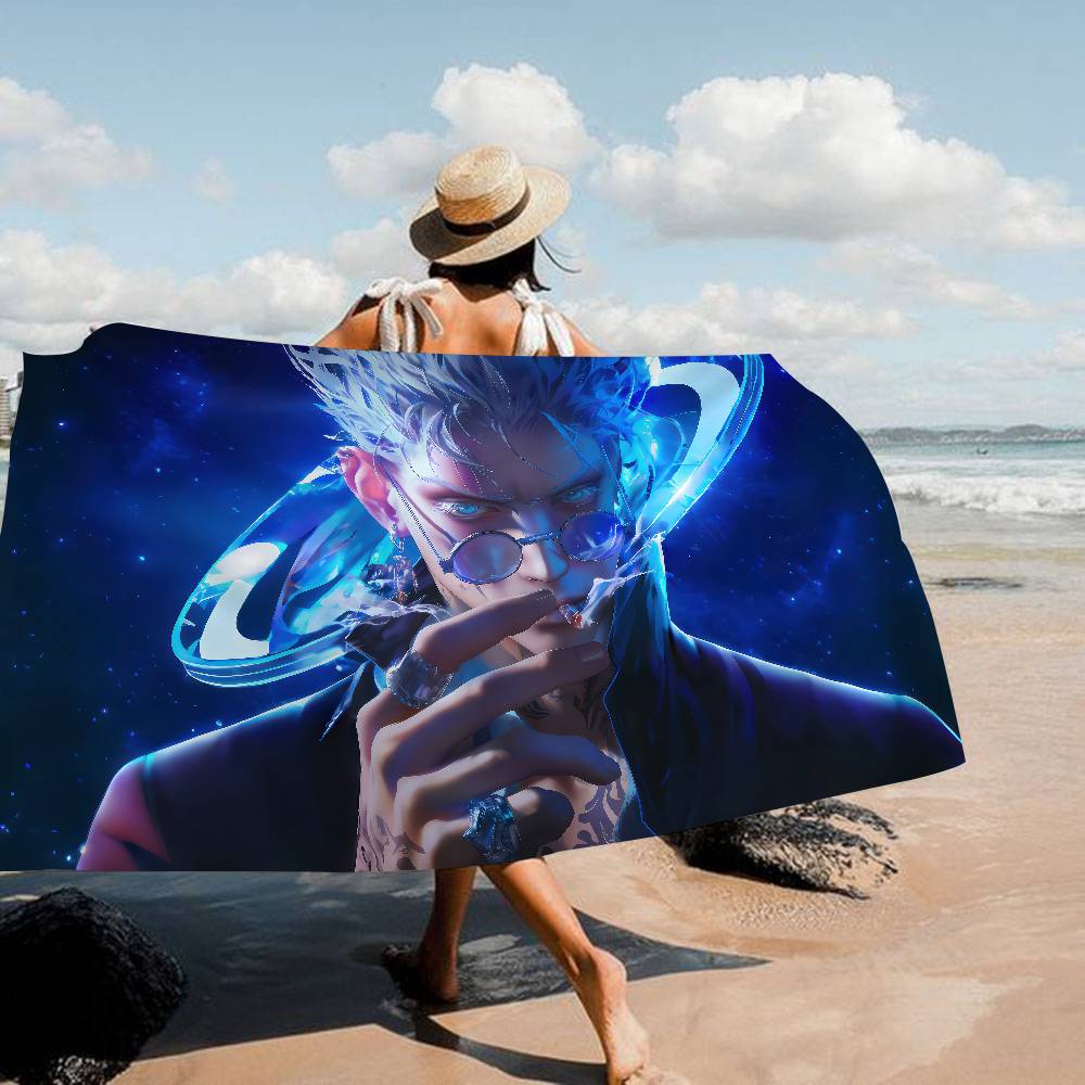 

1pc Anime J-jujutsu K-kaisen Microfiber Beach Towel Absorbent Quick Dry Soft Yoga Swimming Resort Mountain Climbing Towel W40*H60(CM)