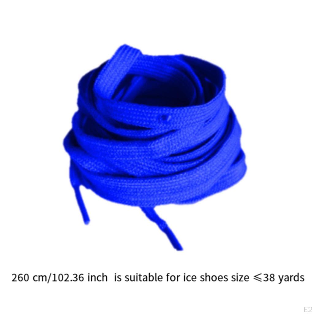 Hockey Skate Laces Accessories Supplies 260cm Elegant Flat Polyester Heavy Duty Shoelaces for Figure