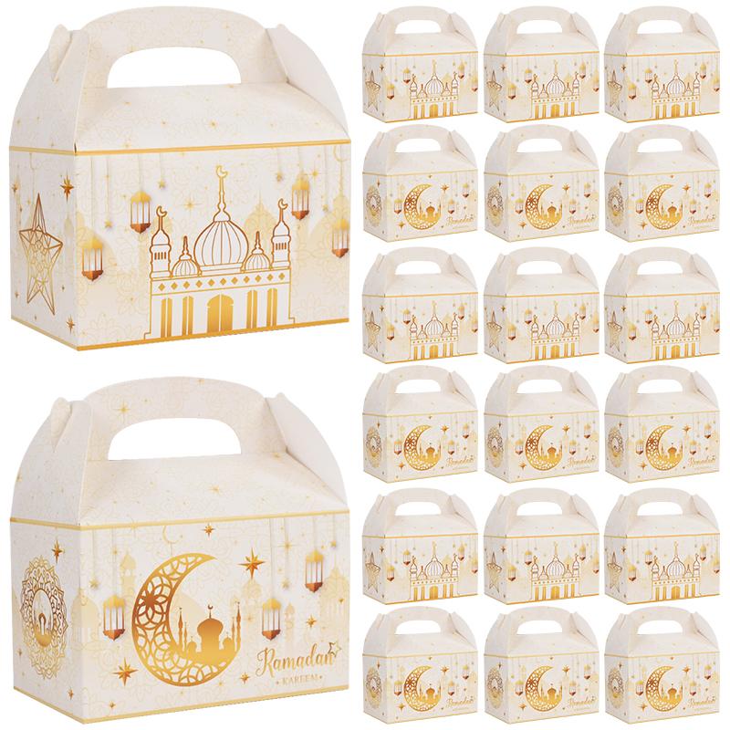 

4/20 шт. Подарочная коробка Рамадан 2025 Исламская мусульманская вечеринка Печенье Конфеты Закуски Упаковочные коробки Пакеты ИД Мубарак Домашний декор Принадлежности 4Pcs