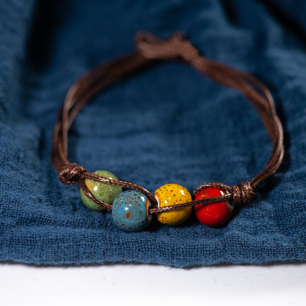 Love stone women's ceramic bracelet Female hand-woven couple small jewelry #5347