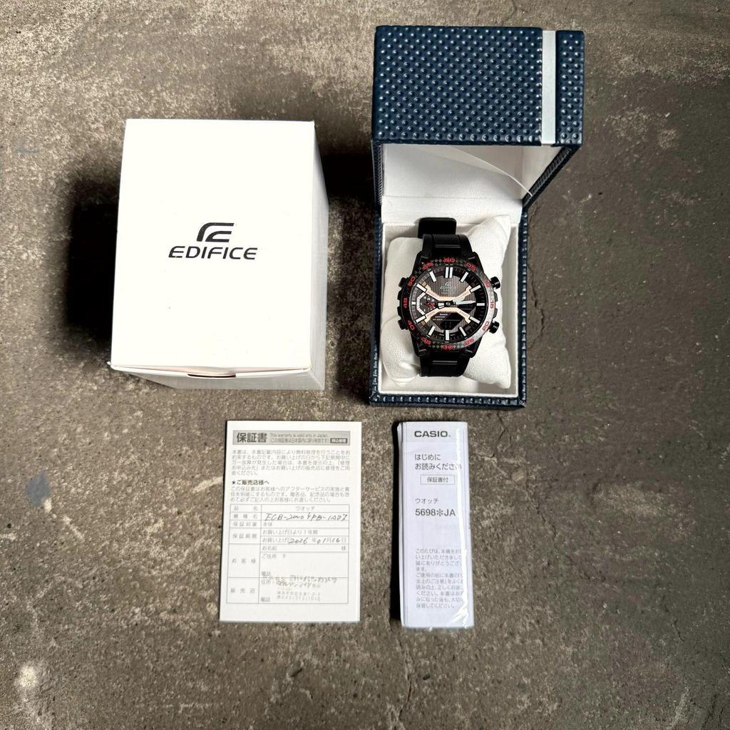 Used CASIO EDIFICE SOSPENSIONE ECB-2000YPB-1AJF Carbon Reinforced Resin Case Tough Solar Mobile Link Function Casio Edifice Watch Warranty Included
