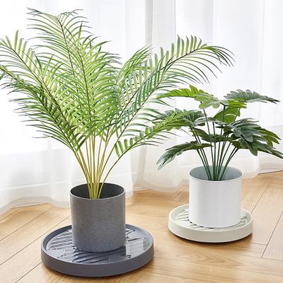 Bandejas móviles para macetas con ruedas, soporte para maceta de flores y árboles redondos, bandeja extraíble para macetas