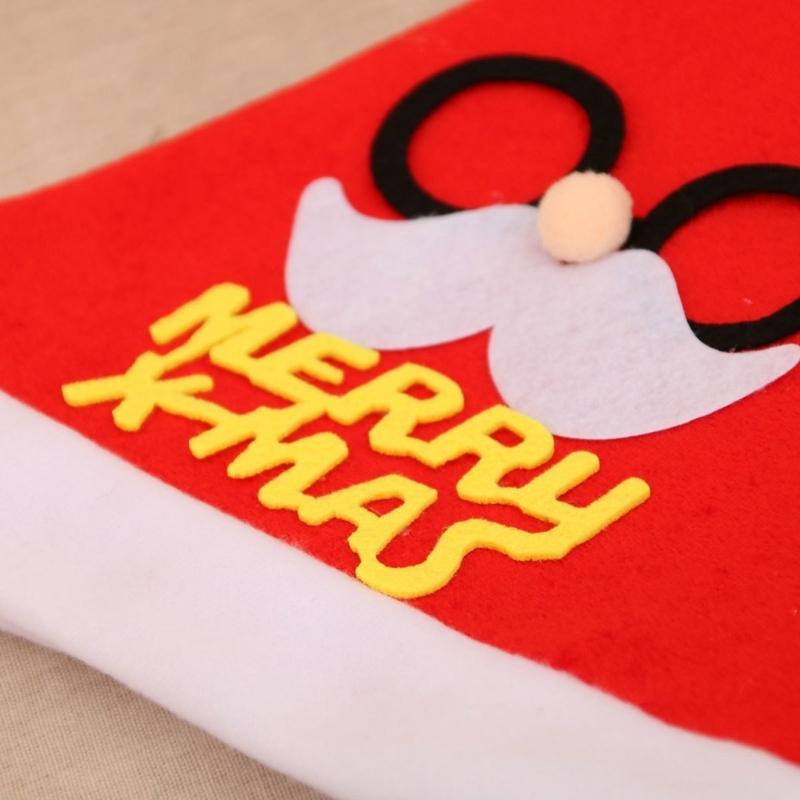 Set of 12 Christmas Party Santa Hat with Belt Decoration Festival Santa Hat For Holiday Celebration