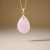 High quality hot selling natural crystal stone water drop pendant necklace jewelry simple fashion necklace merchandise jewelry