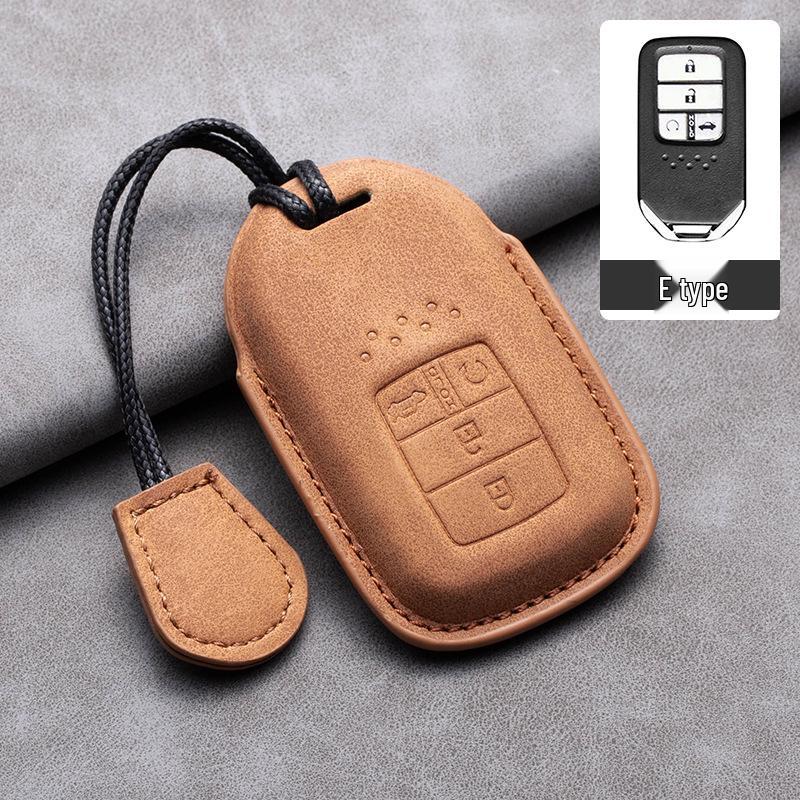 Compatible Leather Key Cover for GAC Toyota CRV, Crown, Accord, Civic, Haoying, and Inspire
