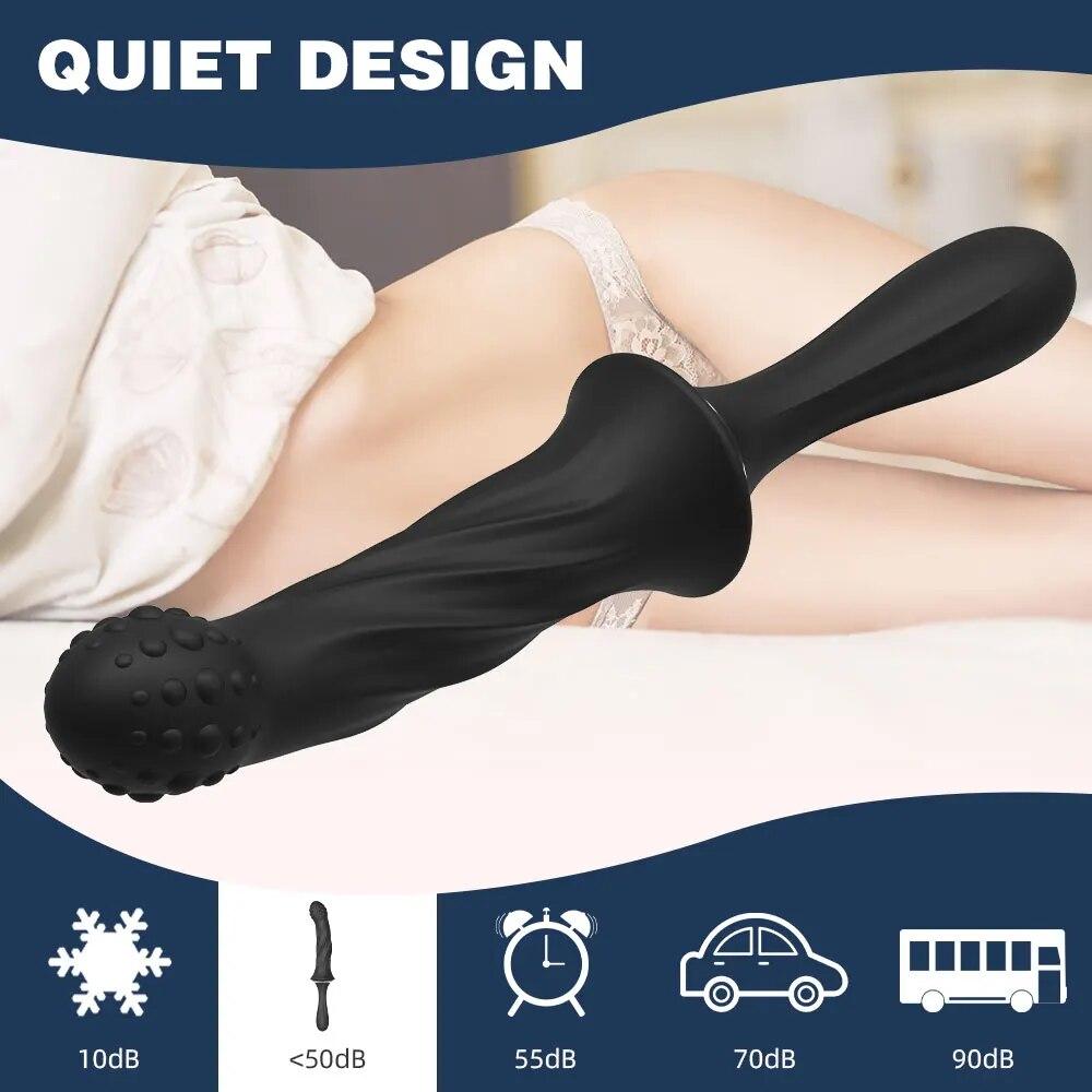 Handheld Dildo Vibrator Powerful G-spot Stimulator Butt Plug Clitoral Massager Vibrating Anal Plug Adult Sex Toys for Couple