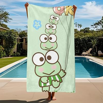 1pc Beach Towel | Durable Polyester, Cartoon Characters, Perfect for Summer, Beach, Pool, and Party Decorations, Vibrant Design