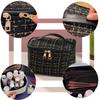 Fashion Cosmetic Bag Large Capacity Portable Handbag Plaid Travel Makeup Bag Portable Toiletries Organizer Bathroom Storage Case