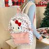 Linabell Cat With Printing Cartoon Girl Backpack Nylon Bag Student