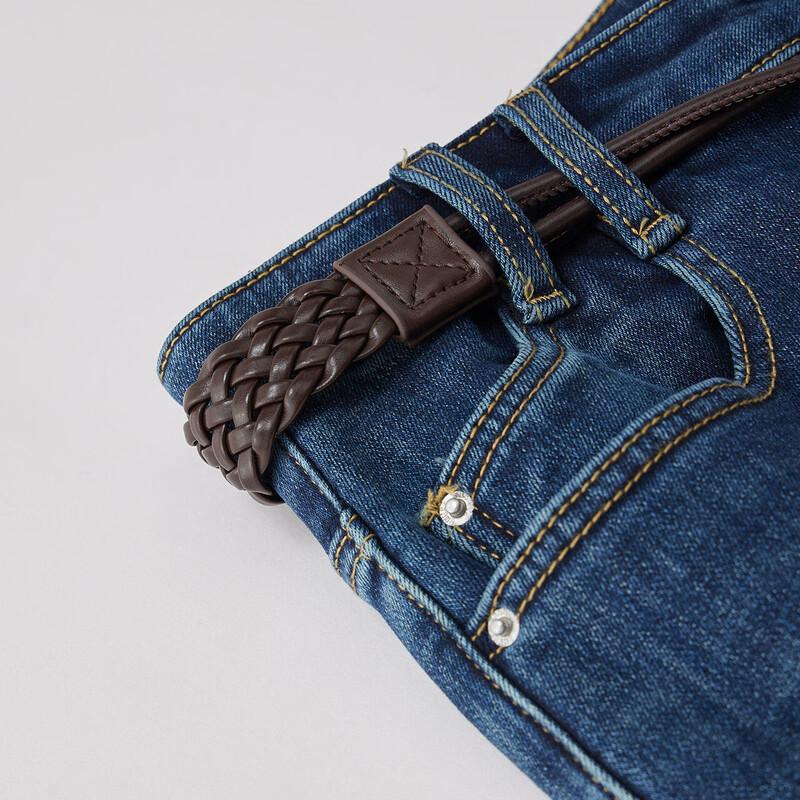 IEF Women's Plus Size Fleece-Lined Wide-Leg Denim Pants