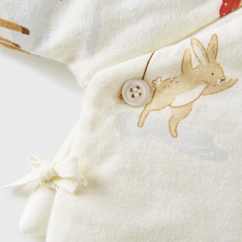 TONGTAI Newborn Padded Cotton Wrap-Front Bodysuit 59cm