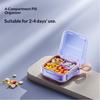Sealed Pills Box for Moisture Protections Portable Large Capacity Weekly Medicine Organizers with Individual Compartments Easy Access