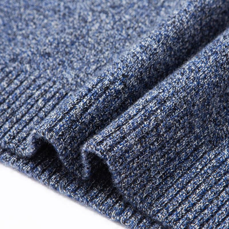 Luotsi Men's Thick Double-Layer Wool Crew Neck Sweater