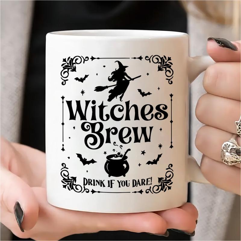Witches Brew 11oz/330ML Ceramic Coffee Mug - Reusable, Dishwasher Safe, Perfect for Halloween & Everyday Use