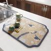 Classical Style Diatom Mud Absorbent Mat Tea Table Insulated Coaster Home Restaurant Kitchen Drain Mat