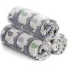 Pet Winter Blanket Super Soft Elephant Pattern Cozy Coral Fleece Cartoon Style Washable Dog Puppy Cat Throw Cage Sleeping Blanket