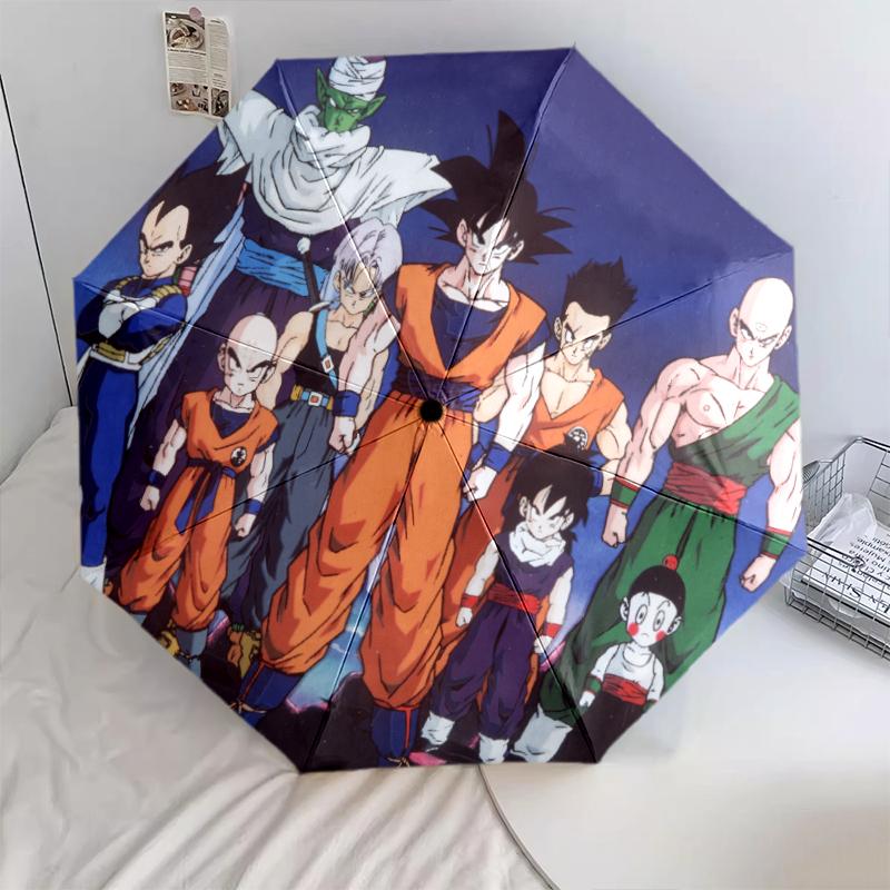 Dragon Ball pattern, automatic folding umbrella, portable and foldable design, 8 ribs, a Christmas or birthday gift.