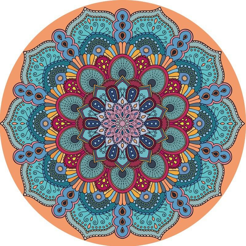 Ethnic Style Round Floor Mat Mandala Living Room Coffee Table Blanket Home Bedroom Bedside Blanket Hotel Guesthouse Carpet