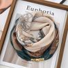 Sciarpa Quadrata in Seta Chiffon con Fibbia Magnetica di Lusso per Donna, Protezione per il Collo, Sciarpe alla Moda per l'Estate