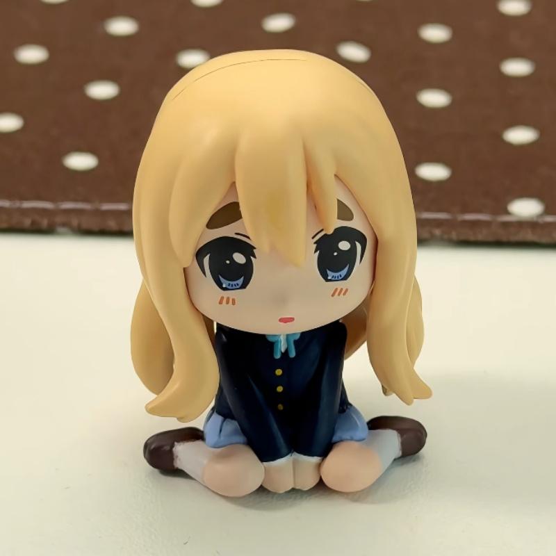   K-On Machibouke Series Mio Akiyama Azusa Nakano Cute Kneeling Pose Desktop Decor Anime Fans Collectible Gift
