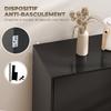 Sideboard Storage Unit, 2 Sliding Drawers, 4 Doors, Particleboard, 140 x 36 x 74 cm, Black