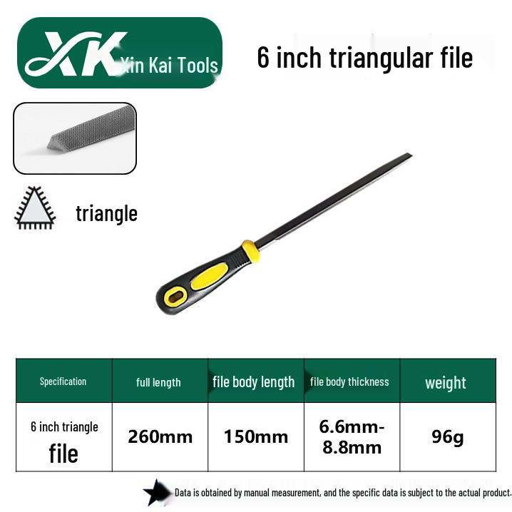 Steel Grinder File - Flat & Triangular Medium-Tooth Wear-Resistant Metal File