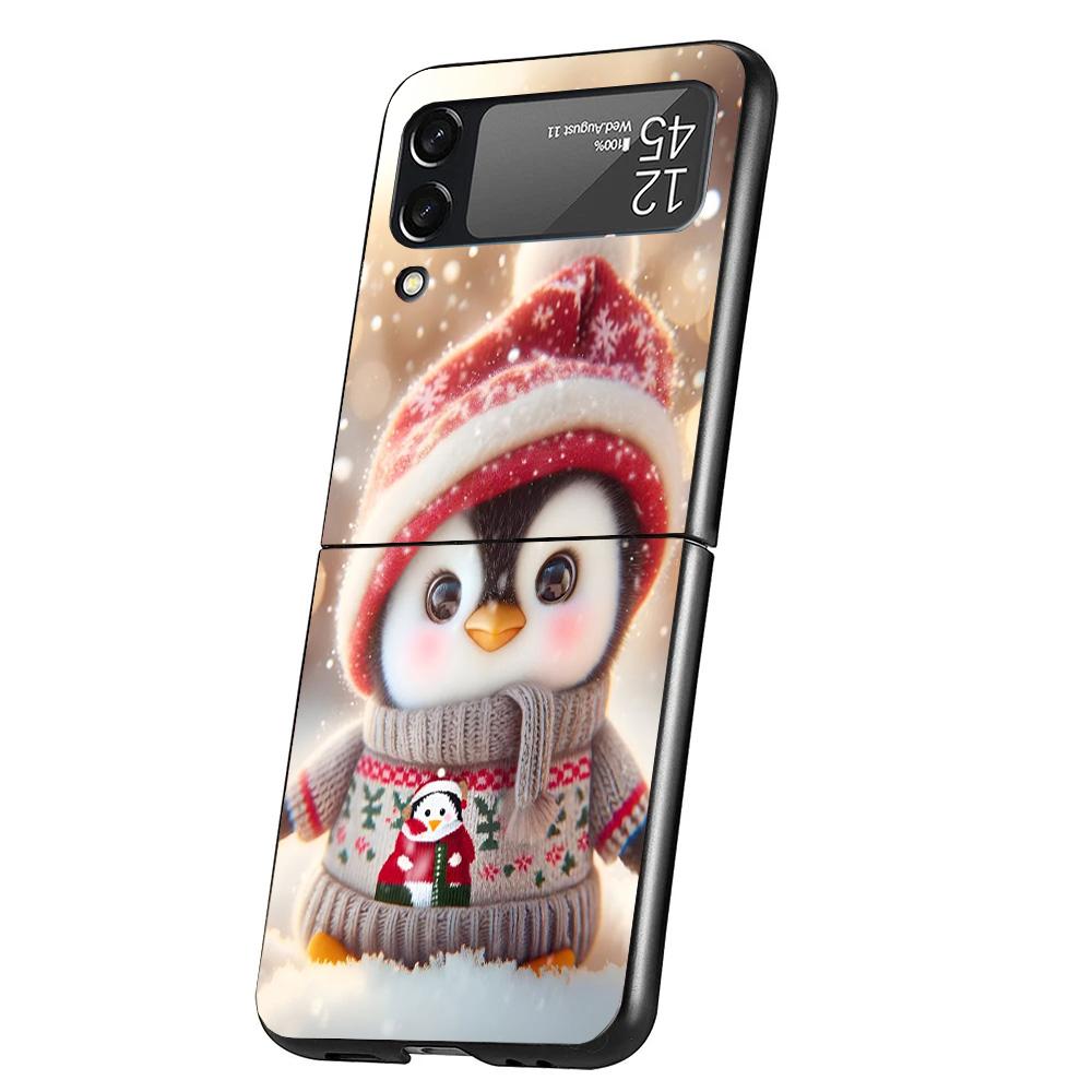 

Рождественский чехол-пингвин для Samsung Galaxy Z Flip 7 6 5 4 3 5G Чехол ZFlip7 ZFlip6 ZFlip4 ZFlip5 ZFlip3 Coque Fundas Galaxy Samsung Z Flip 6