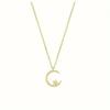 Shiny Star Moon Pendant Necklace, Women's Sparkling Exquisite Clavicle Chain, Unique Design Luxury Jewelry Gift for Girlfriend