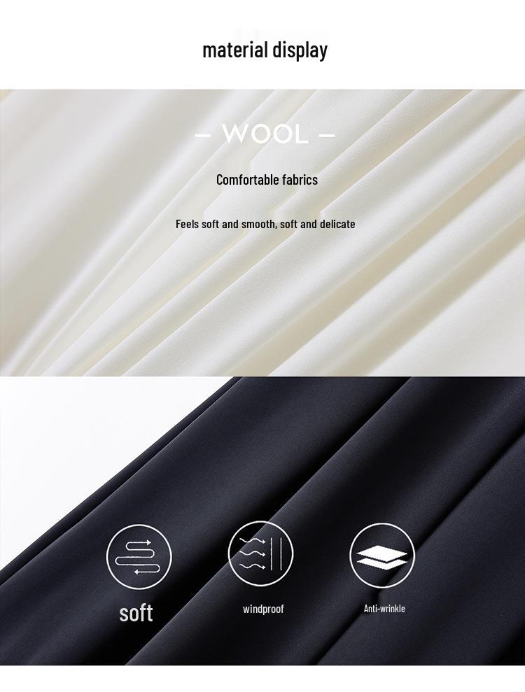 2025 Frühling & Herbst High-End Mode Zweiteiler: Schnürhemd mit langen Ärmeln & Weitbeinige Hose Set