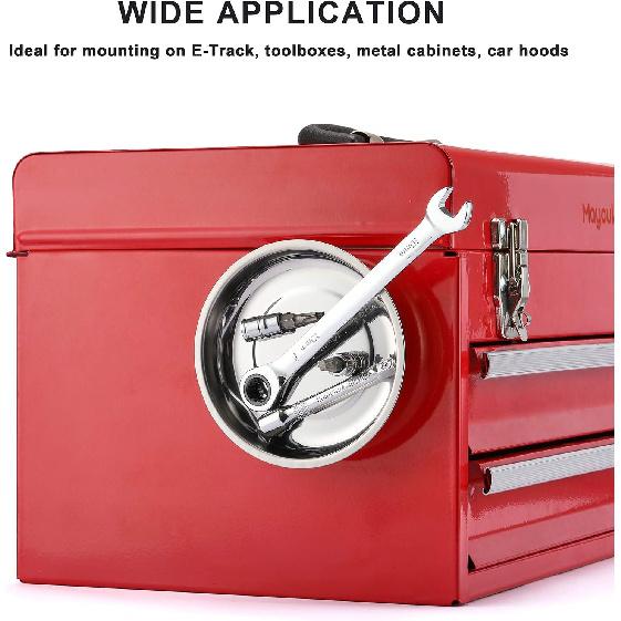 Mayouko 3-Piece Round Magnetic Trays Set, 3" 4" 6", Trays Tool Holder For Screws And Tools