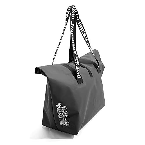 [DRESS] Waterproof Tote Bag, 65L/Black, Ideal for Fishing, Disaster Preparedness, Camping, and More. Features a large storage capacity, water repellen