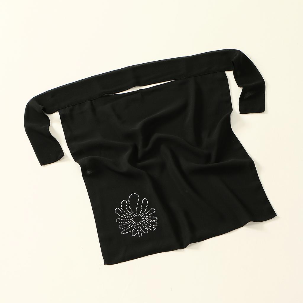 Luxuriöser Chiffonschal Niqab Gesichtsschleier Glänzender Strass Mode Welle Diamant Muslim Ramadan Gebet Binde Khimar Chiffon Gesichtsmaske