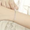 Zirkon-Regenbogenarmband, vielseitig und stapelbar, S925-Silberfarbe voller Diamanten, leichtes, luxuriöses Nischendesign, einfaches verstellbares Armband