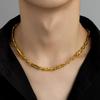 Gold Plated Alloy Chain Necklace Fadeproof Hypoallergenic Long Lasting Shine Dainty Thin Chain for Women Daily All-day Wear