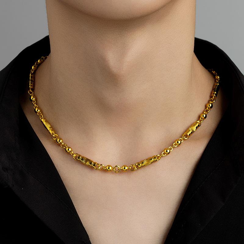 Gold Plated Alloy Chain Necklace Fadeproof Hypoallergenic Long Lasting Shine Dainty Thin Chain for Women Daily All-day Wear