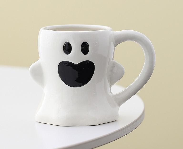 Cute Ghost Pumpkin Mug Halloween Mock Ceramic Cup Personalized Creative Design Coffee Cup Water Cup Gift