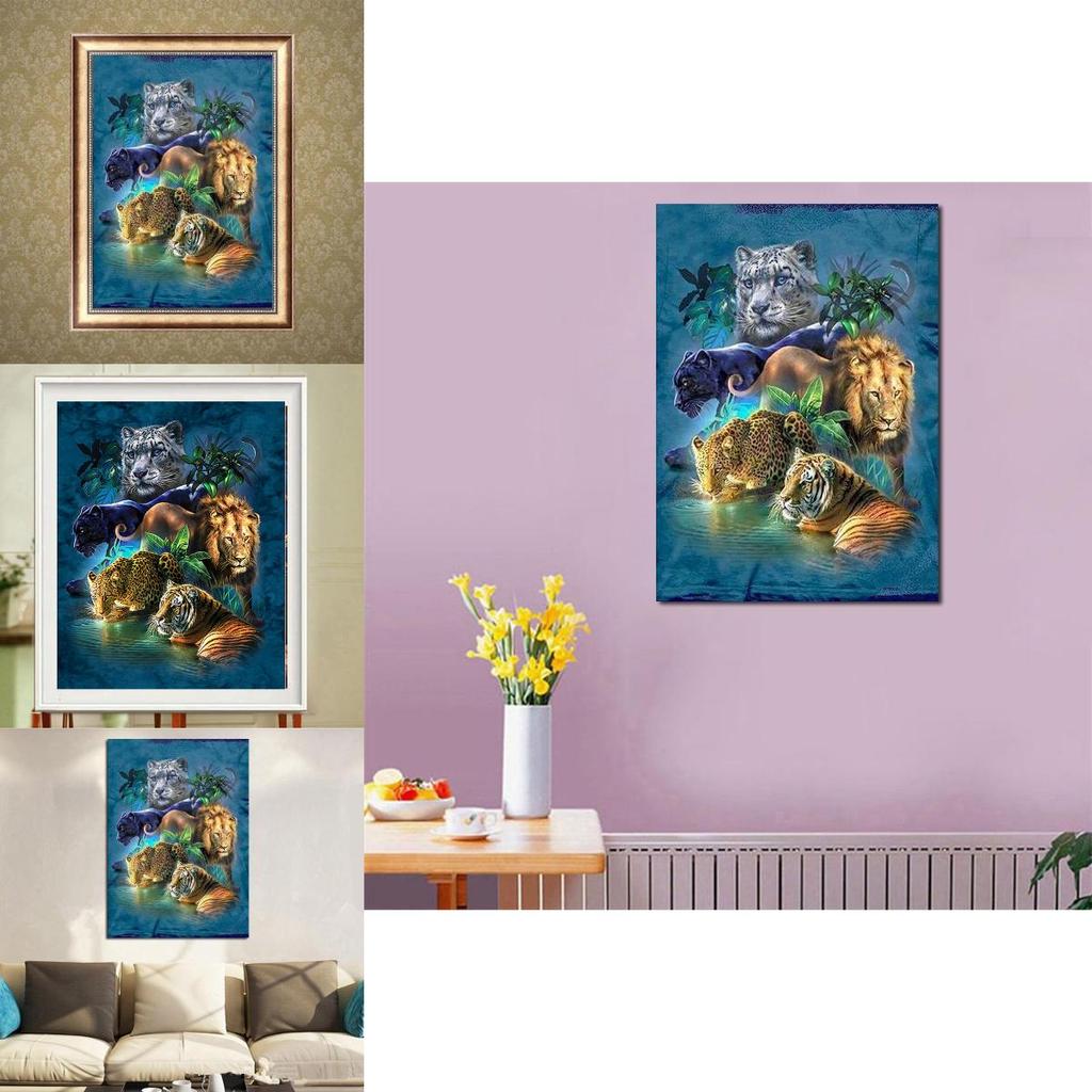 Exquisite 30x40cm Diy Dimond Painting With Four Holy Beasts Full Drill Canvas