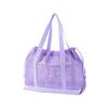 Mesh Drawstring Tote Bag Quick Dry Durable Large Capacity Multipurpose Handbag for Gym Swimming Beach Outdoor Hiking Use