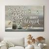 Christian Canvas Artwork Featuring The Phrase 'Simply Blessed' This Inspirational Wall Decoration Is an Elegant Canvas Print Suitable for Living Room