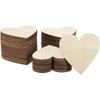 PATIKIL 80mm Wooden Hearts, 50 Pack Unfinished Wood Hearts Blank Wooden Cutouts Ornaments Natural Wood Pieces for Christmas Party Craft Projects